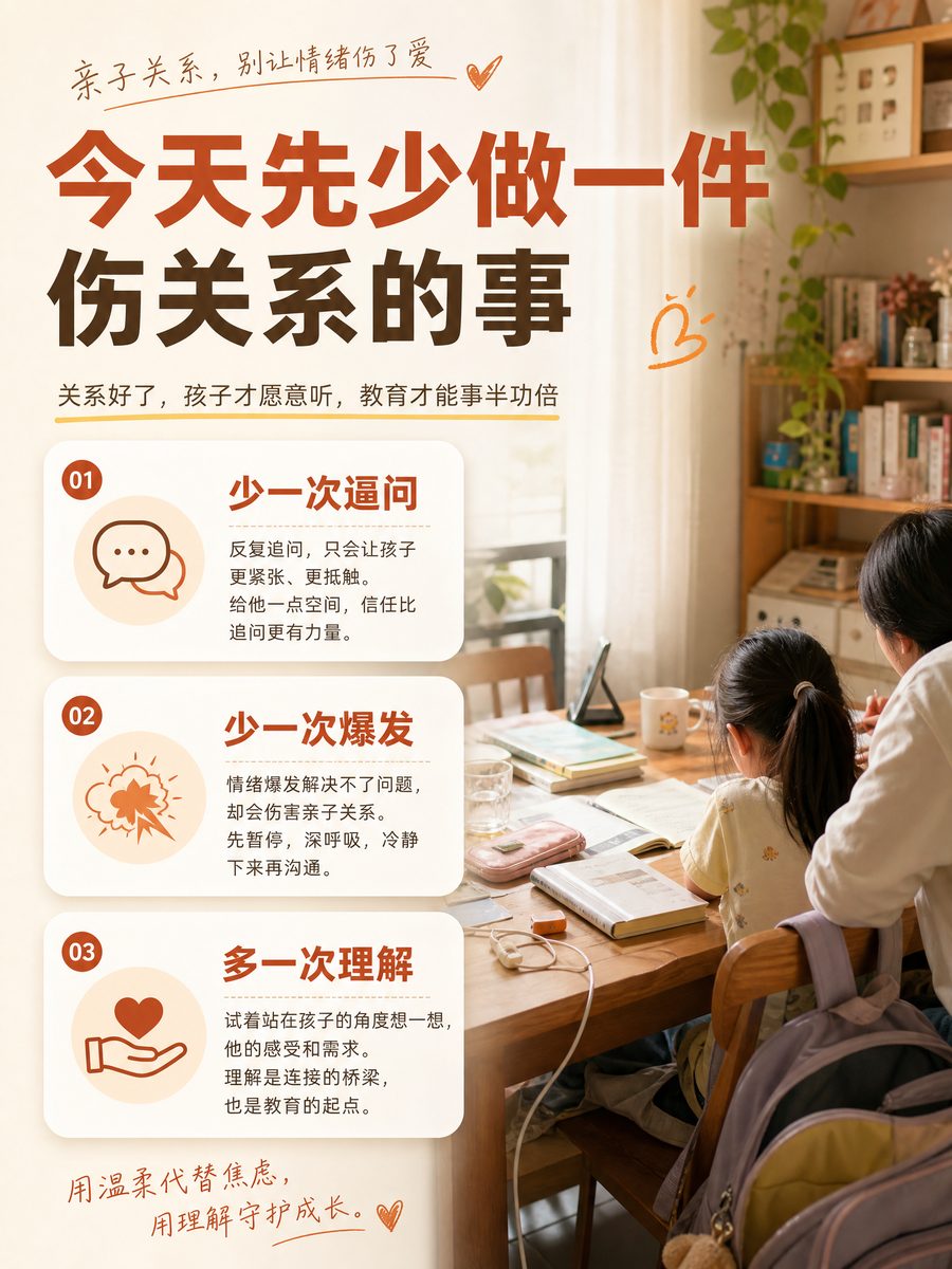 今天先少做一件伤关系的事