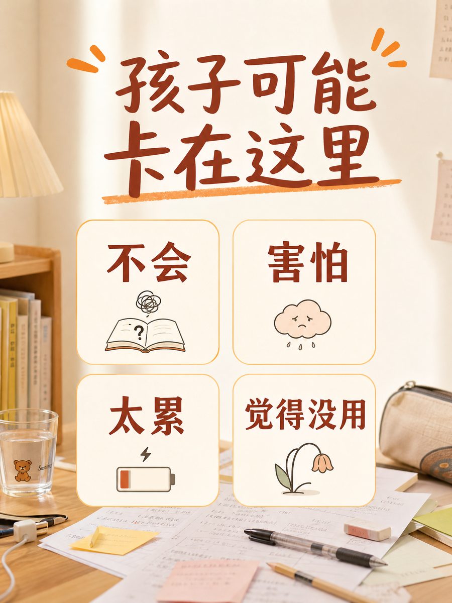 孩子可能卡在这里